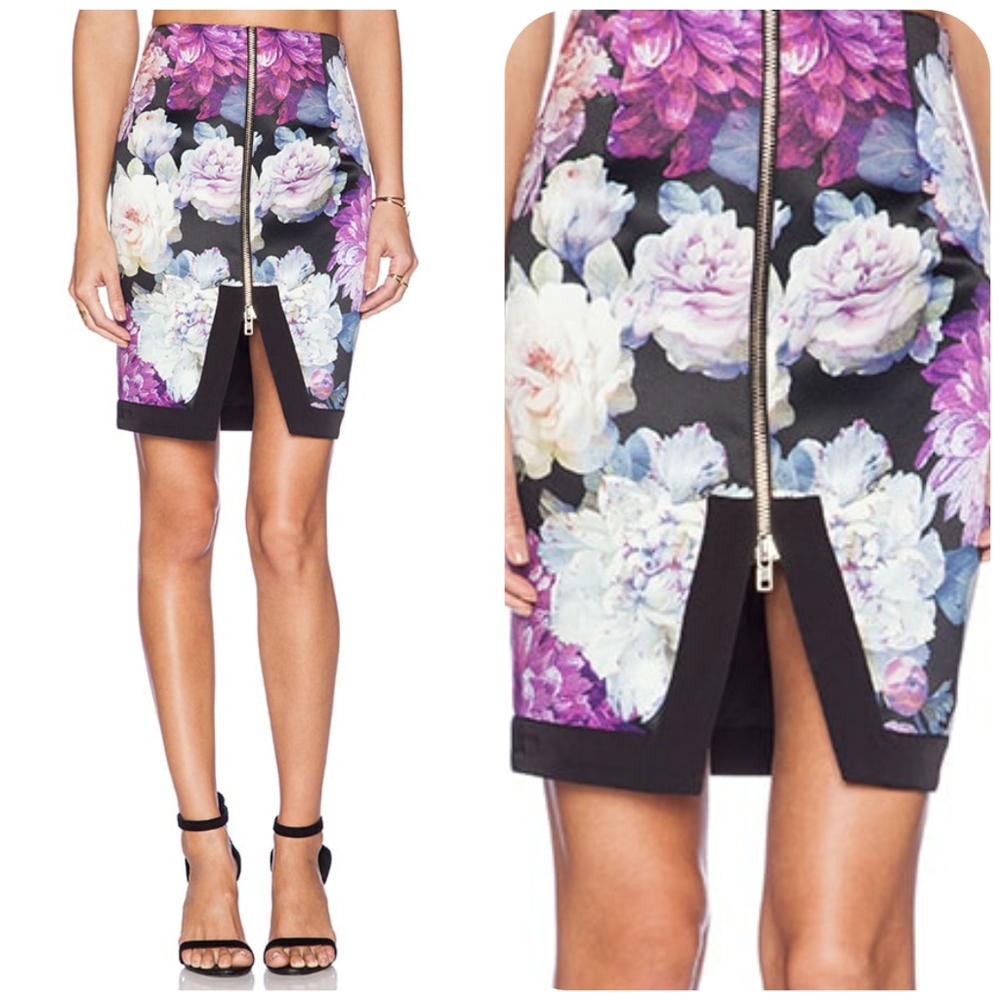 NBD Revolve Can't Resist Floral Print Mini Skirt NWOT